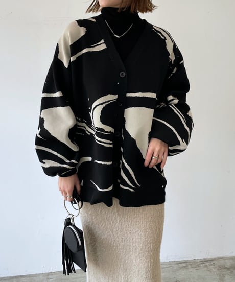 marble knit cardigan