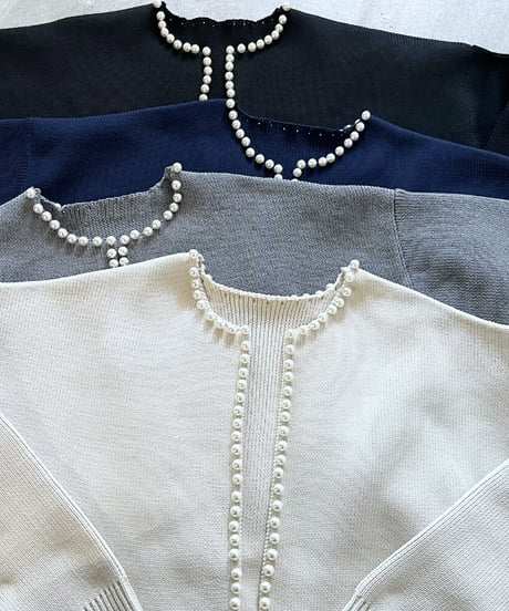 pearl knit cardigan