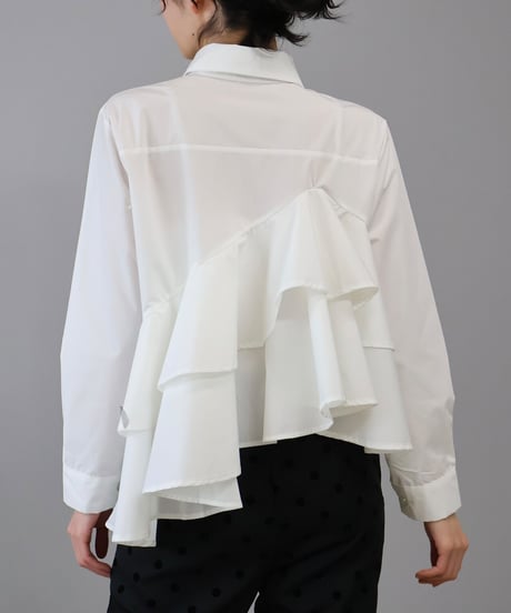 asymmetry flare blouse