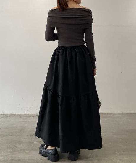 off shoulder knit pullover