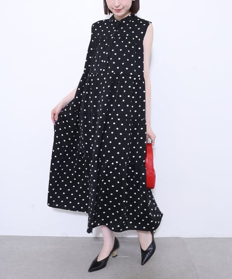 sleeveless tiered one-piece