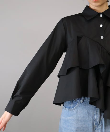 asymmetry flare blouse