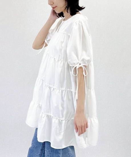 tiered ribbon tunic
