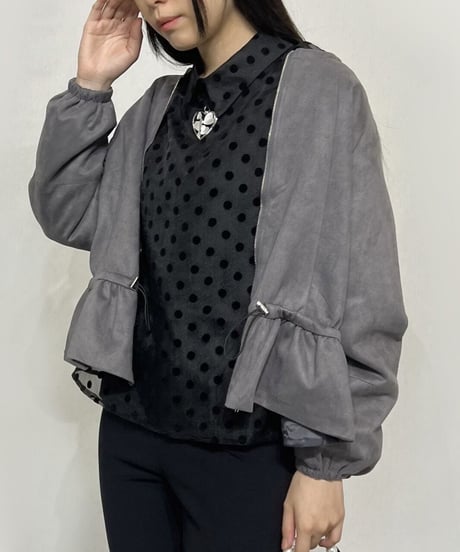 suede zip up jacket
