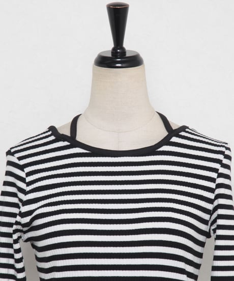 stripe back ribbon tops