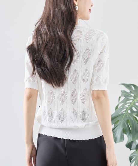 ribbon summer knit cardigan