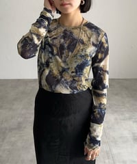 all-over pattern see-through tops