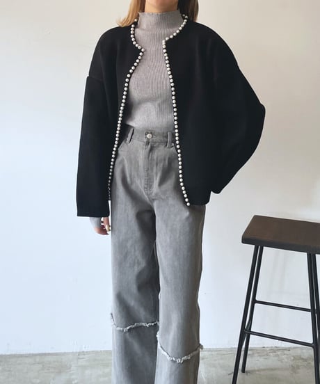 pearl knit cardigan