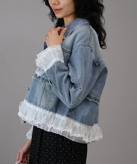 denim tulle jacket