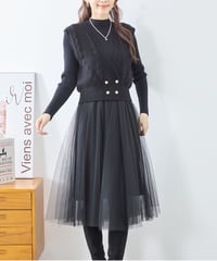 vest docking knit one-piece