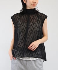 sheer jaguard ribbon tops