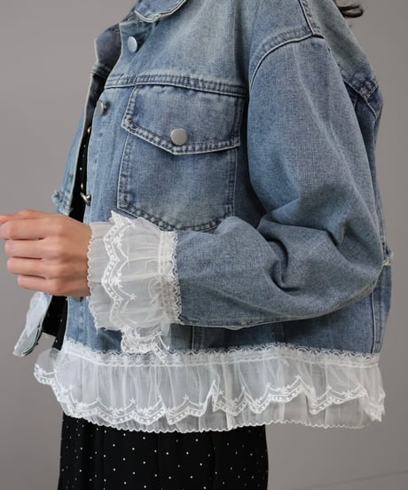 denim tulle jacket