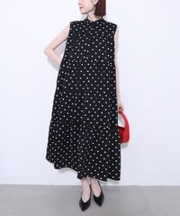 sleeveless tiered one-piece