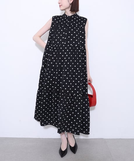sleeveless tiered one-piece