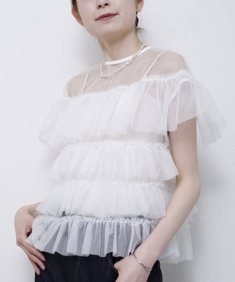 tulle frill top