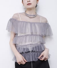 tulle frill top