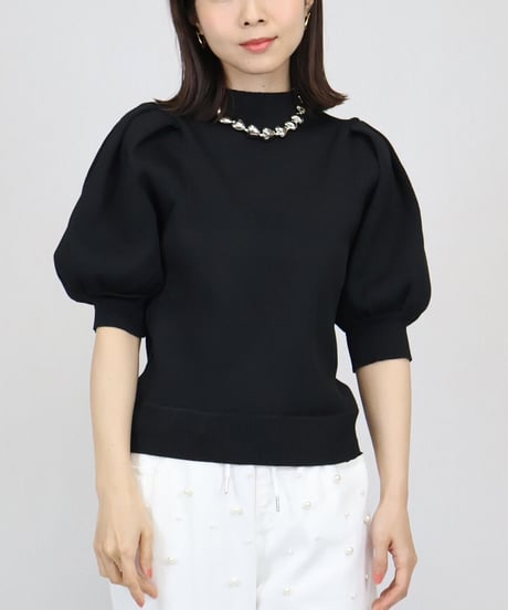 volume sleeve knit tops