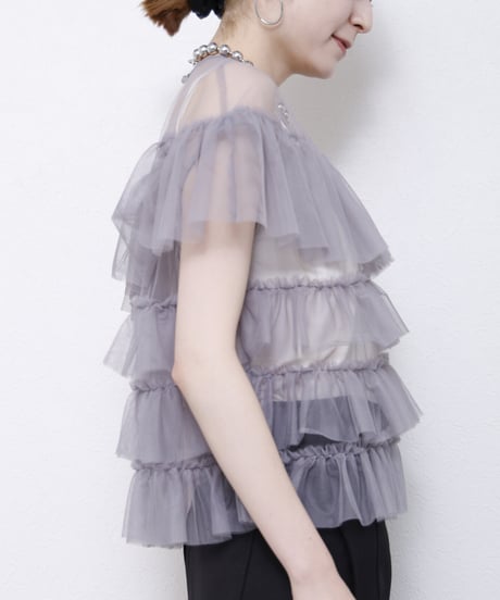 tulle frill top