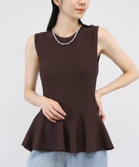 sleeveless peplum pullover