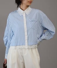 stripe with collar shirt