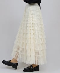 dot tiered tulle skirt