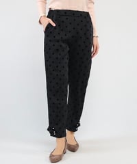 dot pattern ribbon pants