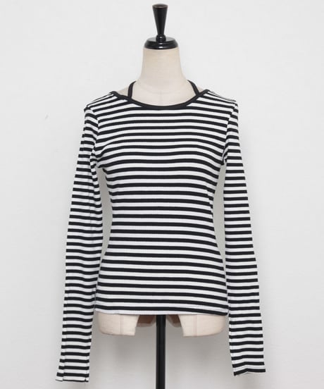 stripe back ribbon tops