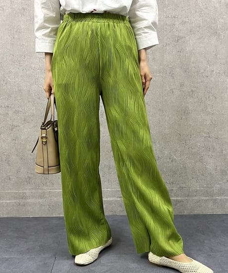 wave pattern straight pants