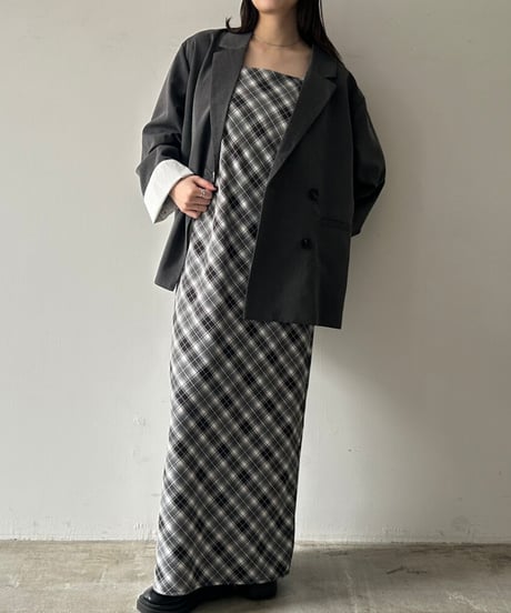 bias check camisole one-piece