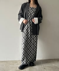 bias check camisole one-piece
