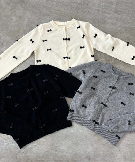 ribbon motif knit cardigan