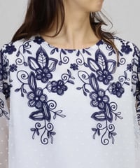 embroidery sheer tops
