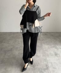 hem tuck frill pants