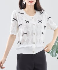 ribbon summer knit cardigan