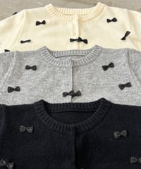 ribbon motif knit cardigan