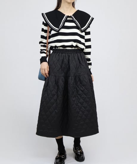 boarder with collar knit tops