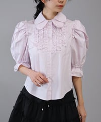 big sleeve frill blouse