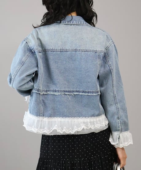 denim tulle jacket