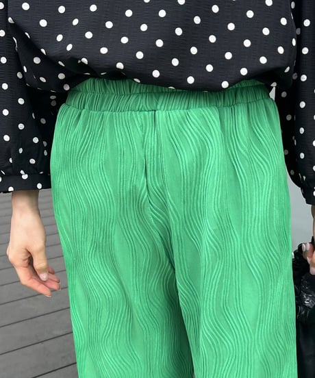 wave pattern straight pants