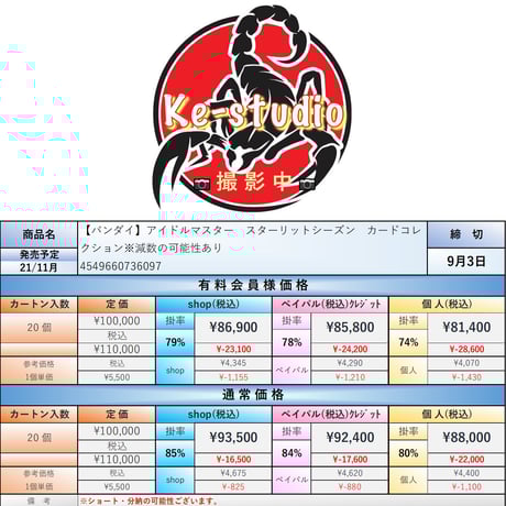 【21.11月発売★】バンダイ (BANDAI) アイドルマスター　スターリットシーズン　カードコレクション