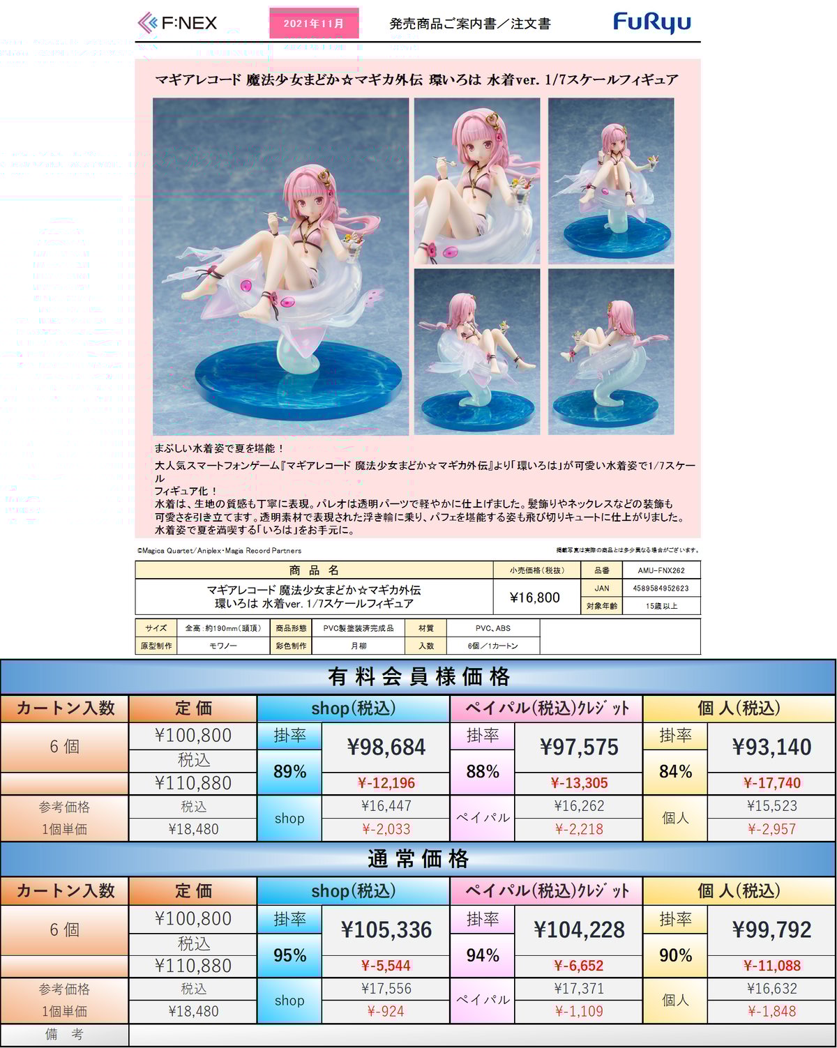 環いろは 水着ver. 1/7スケールフィギュア 魔法少女まどか‪☆マギカ‬