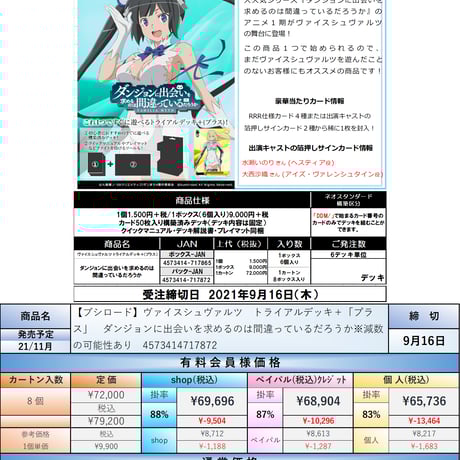 21.11月発売☆】ヴァイスシュヴァルツ トライアルデッキ＋(プラス