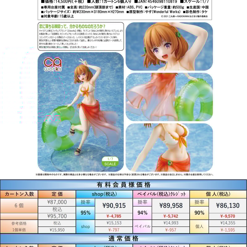幼なじみが絶対に負けないラブコメ　志田黒羽 水着ver. TVアニメ『幼なじみが絶対に負けないラブコメ』より水着姿が