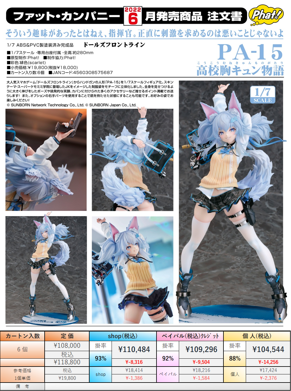 ドールズフロントライン PA-15 高校胸キュン物語 1/7 完成品フィギュア-