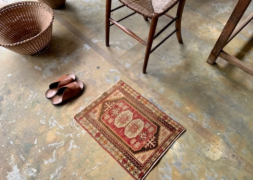 vintage rug トルコ絨毯 オールドカーペット ミニサイズ | chic and cl vintage rug トルコ絨毯 オールドカーペット ミニサイズ | chic and cl