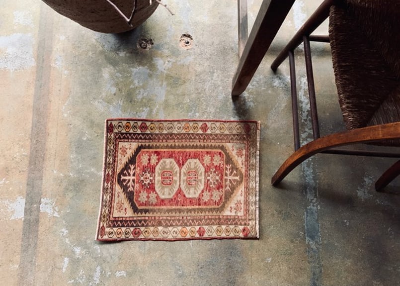 vintage rug トルコ絨毯 オールドカーペット ミニサイズ | chic and cl vintage rug トルコ絨毯 オールドカーペット ミニサイズ | chic and cl