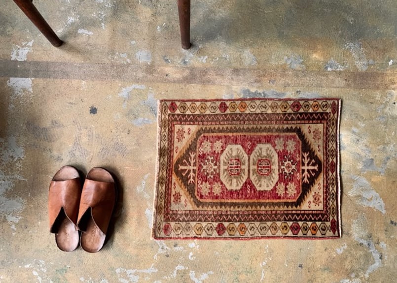 vintage rug トルコ絨毯 オールドカーペット ミニサイズ | chic and cl vintage rug トルコ絨毯 オールドカーペット ミニサイズ | chic and cl