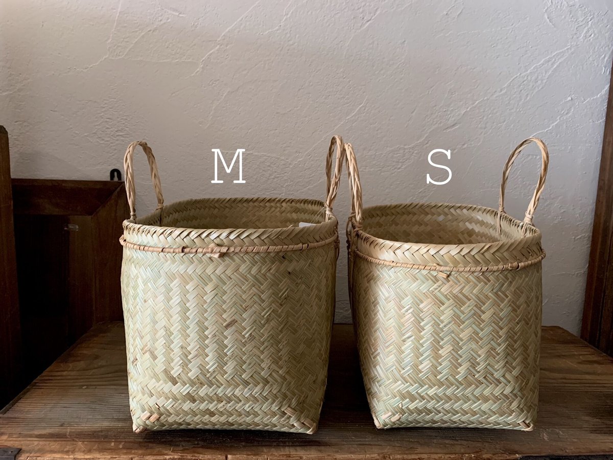 竹製手付き浮世絵かご 竹製手付き浮世絵かご