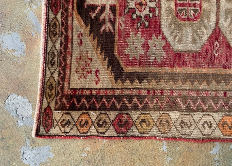 vintage rug トルコ絨毯 オールドカーペット ミニサイズ | chic vintage rug トルコ絨毯 オールドカーペット ミニサイズ | chic