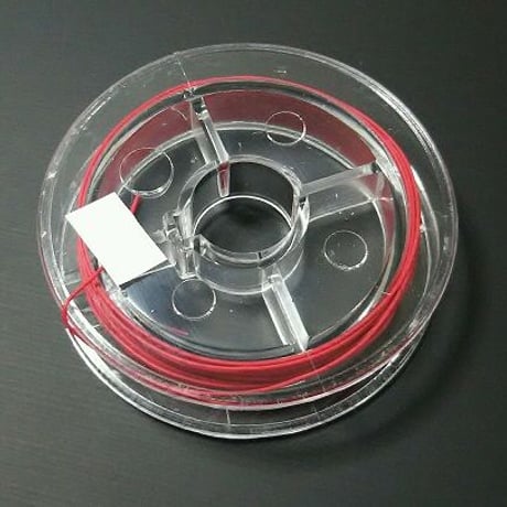 極細電線　ＡＷＧ３２　赤色　仕上がり外径０．６ｍｍ　５ｍ巻